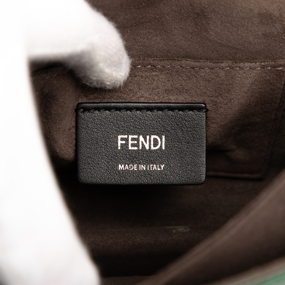 Pre-Loved Fendi Small Leather Scalloped Kan I Crossbody - Picture 5 of 8